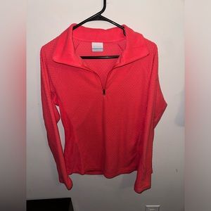 COLUMBIA PINK LIGHTWEIGHT HALF ZIP UP SIZE M